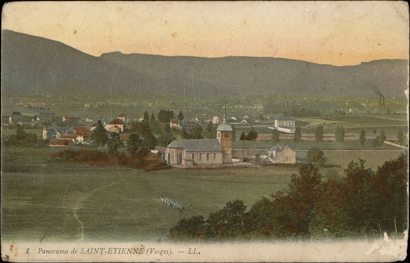 Carte postale ancienne Carte postale, Panorama de Saint-Etienne (Vosges)