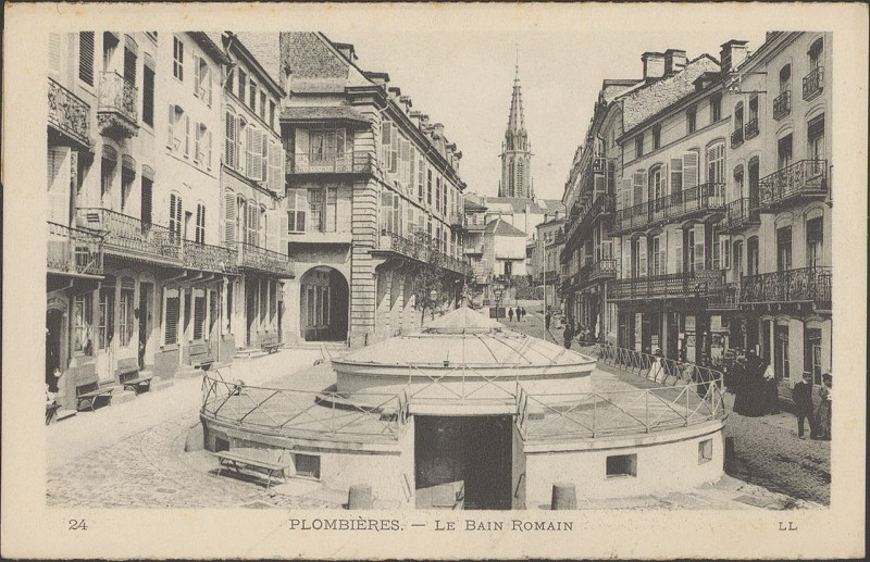 Carte postale ancienne Carte postale, Plombières, le Bain romain