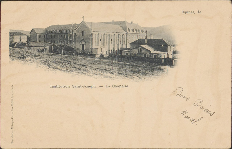 Carte postale ancienne Carte postale, Institution Saint-Joseph, La Chapelle