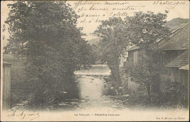 Carte postale ancienne Carte postale, Le Thillot, Première Cascade