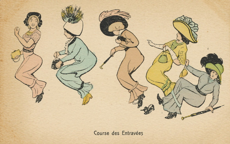 Carte postale ancienne Xavier Sager Course des Entravées