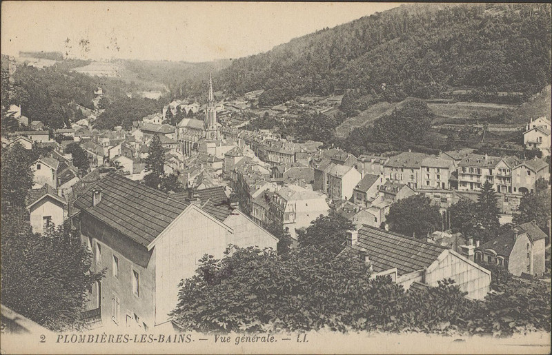 Carte postale ancienne Carte postale, Plombières-les-Bains, Vue générale 2
