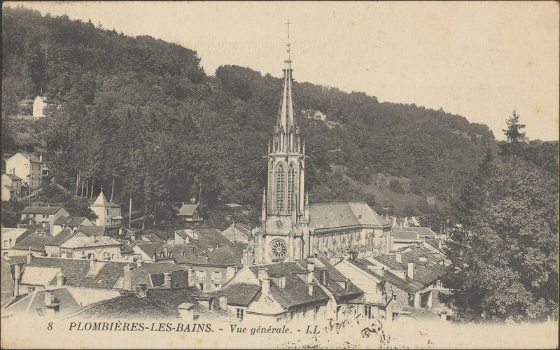 Carte postale ancienne Carte postale, Plombières-les-Bains, Vue générale 3