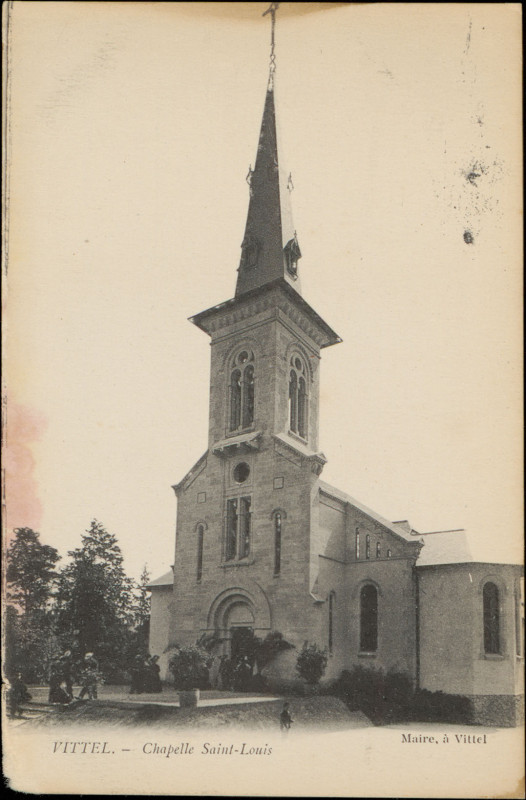 Carte postale ancienne Carte postale, Vittel, Chapelle Saint-Louis