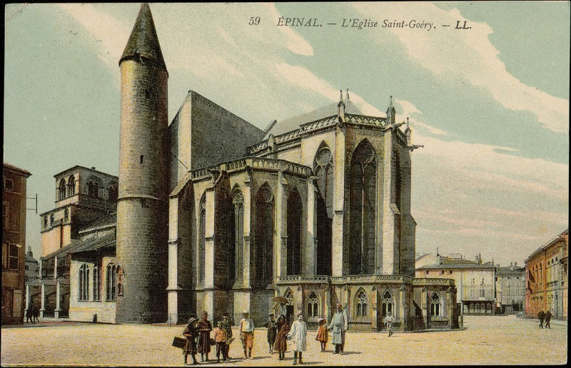 Carte postale ancienne Carte postale, Epinal, L'Eglise Saint-Goéry
