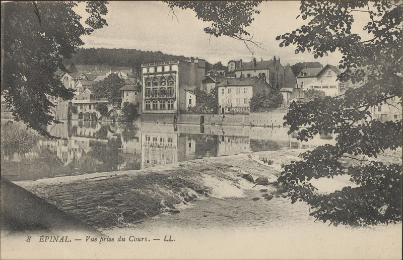 Carte postale ancienne Carte postale, Epinal, Vue prise du Cours 4