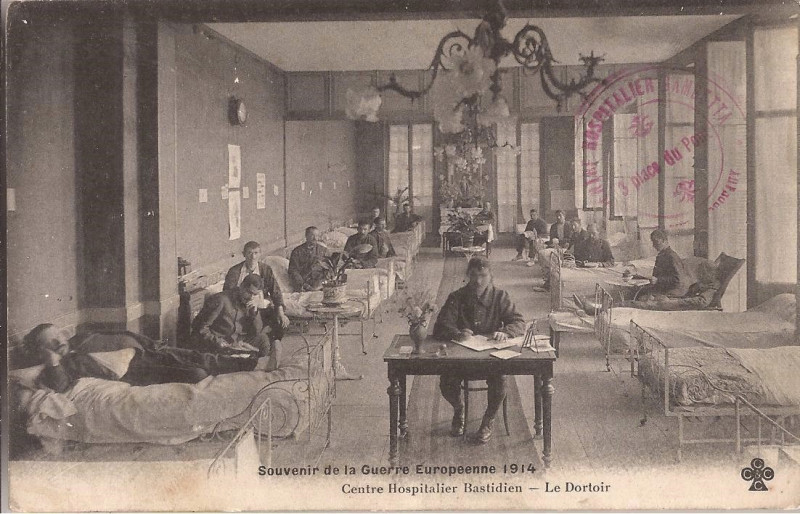 Carte postale ancienne Bordeaux - Hôpital militaire le Bastidien 2 à Bordeaux