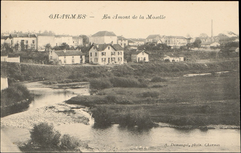Carte postale ancienne Carte postale, Charmes, En Amont de la Moselle
