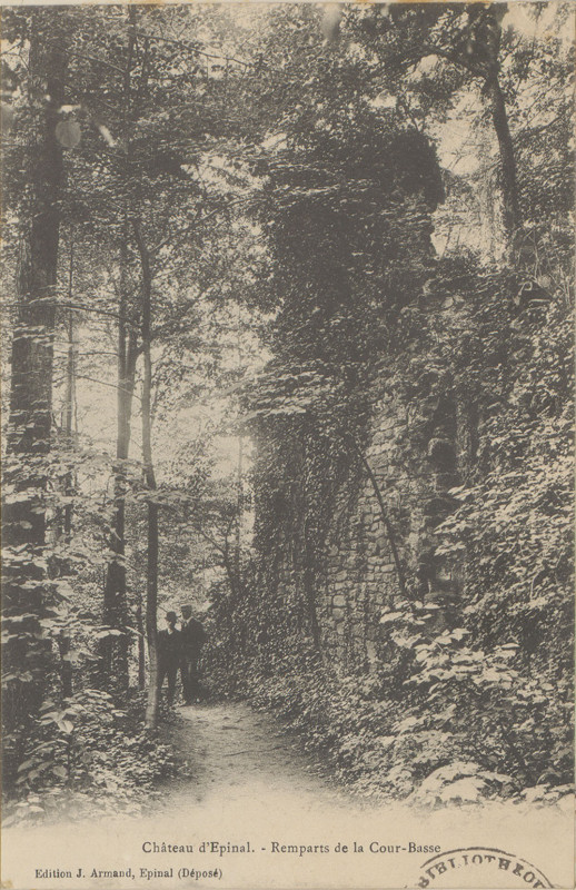 Carte postale ancienne Carte postale, Château d'Epinal, Remparts de la Cour-Basse