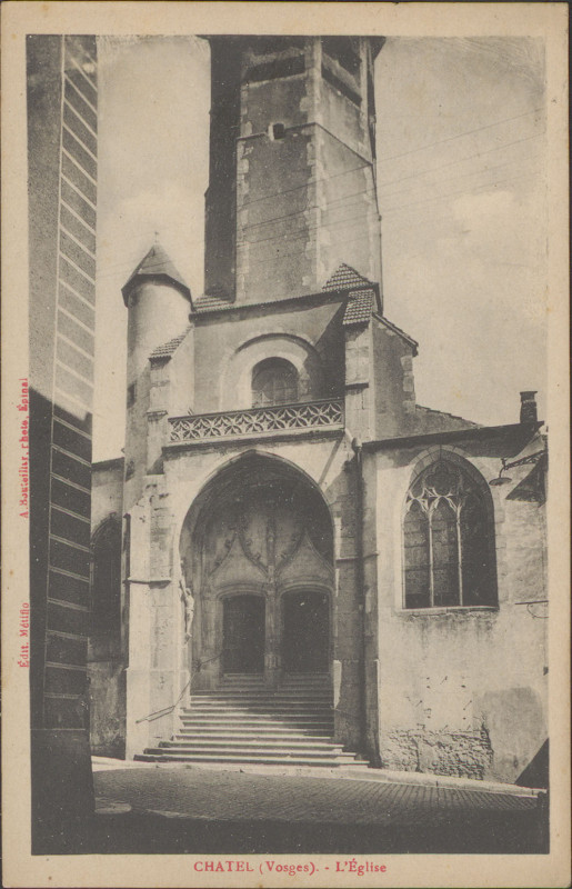 Carte postale ancienne Carte postale, Châtel (Vosges), L'Eglise