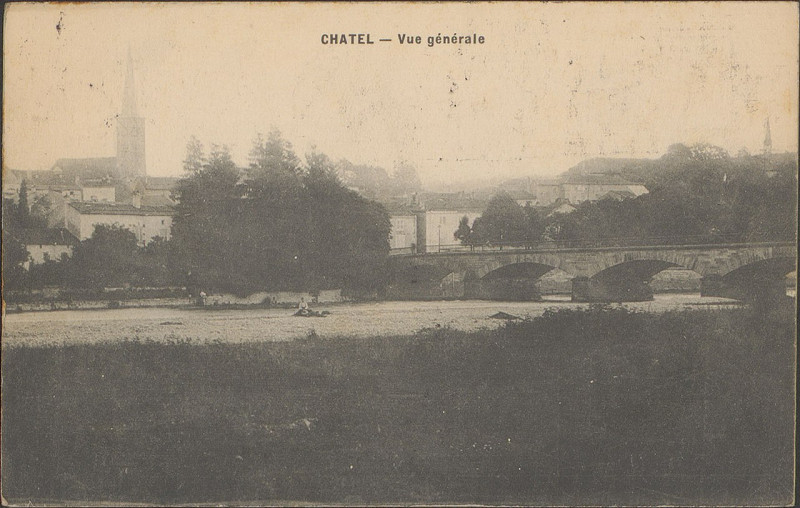 Carte postale ancienne Carte postale, Châtel, Vue générale