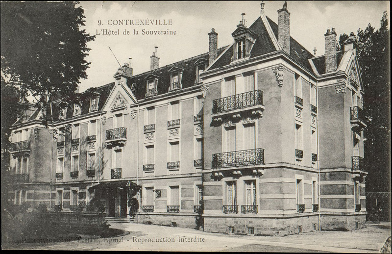 Carte postale ancienne Carte postale, Contrexéville, L'Hôtel de la Souveraine