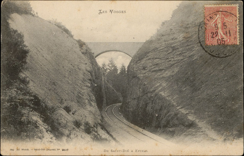 Carte postale ancienne Carte postale, De Saint-Dié à Epinal