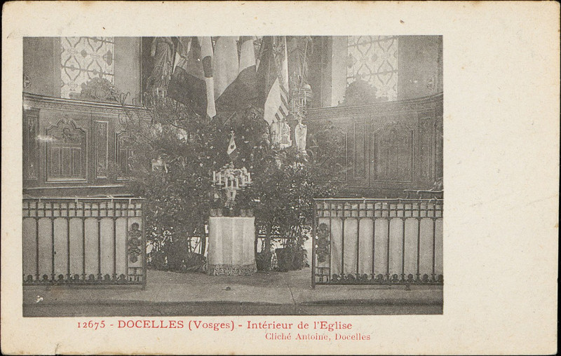 Carte postale ancienne Carte postale, Docelles (Vosges), Intérieur de l'Eglise