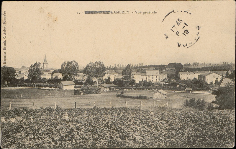 Carte postale ancienne Carte postale, Dompaire et Lamerey, Vue générale