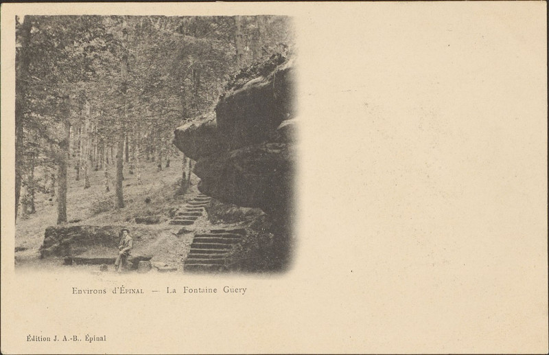 Carte postale ancienne Carte postale, Environs d'Epinal, La Fontaine Guéry