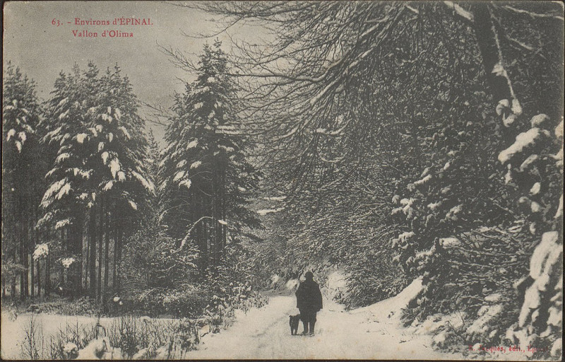 Carte postale ancienne Carte postale, Environs d'Epinal, Vallon d'Olima