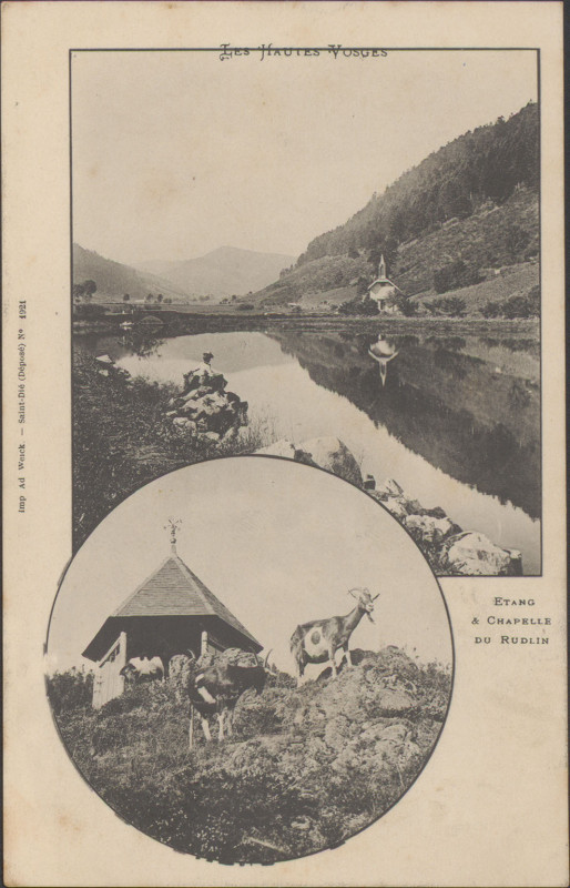 Carte postale ancienne Carte postale, Etang et chapelle du Rudlin