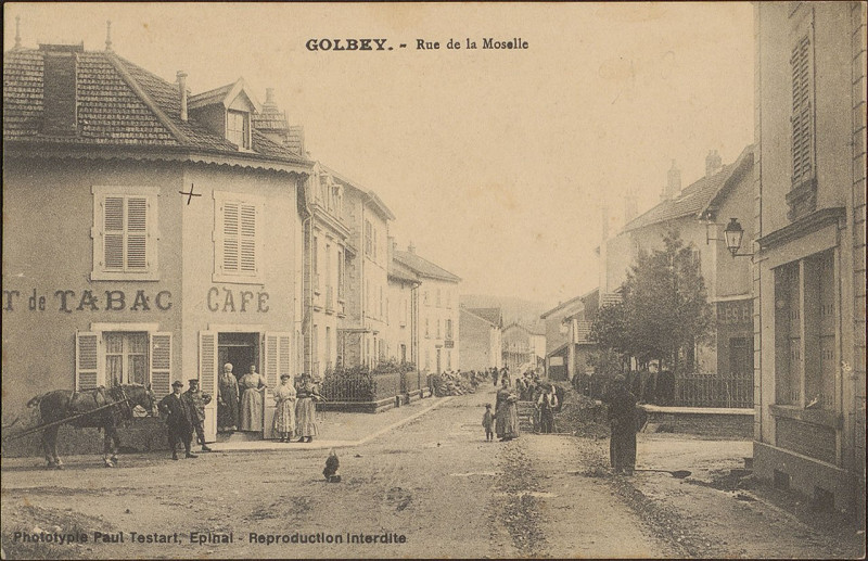 Carte postale ancienne Carte postale, Golbey, Rue de la Moselle