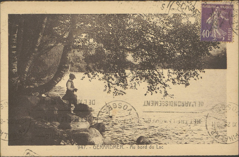 Carte postale ancienne Carte postale, Gérardmer, Au bord du lac