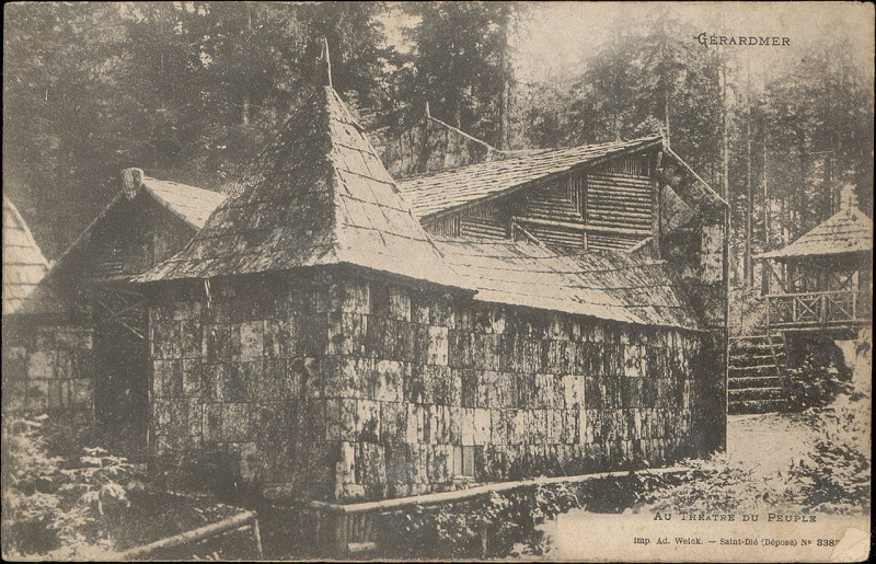 Carte postale ancienne Carte postale, Gérardmer, Au théâtre du peuple