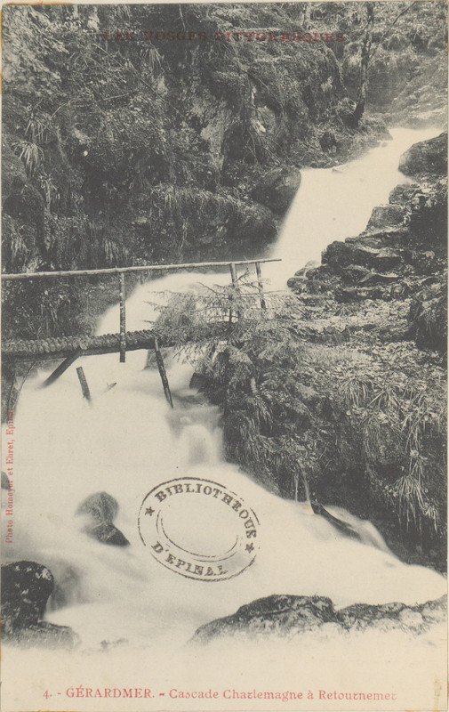 Carte postale ancienne Carte postale, Gérardmer, Cascade Charlemagne à Retournemer