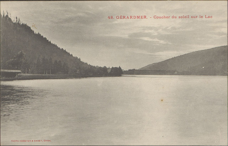Carte postale ancienne Carte postale, Gérardmer, Coucher du soleil sur le lac