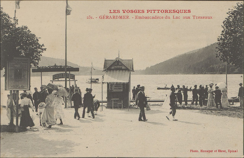 Carte postale ancienne Carte postale, Gérardmer, Embarcadère du lac aux Trexeaux