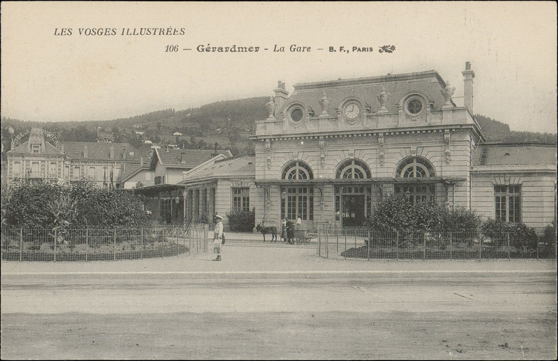 Carte postale ancienne Carte postale, Gérardmer, La Gare