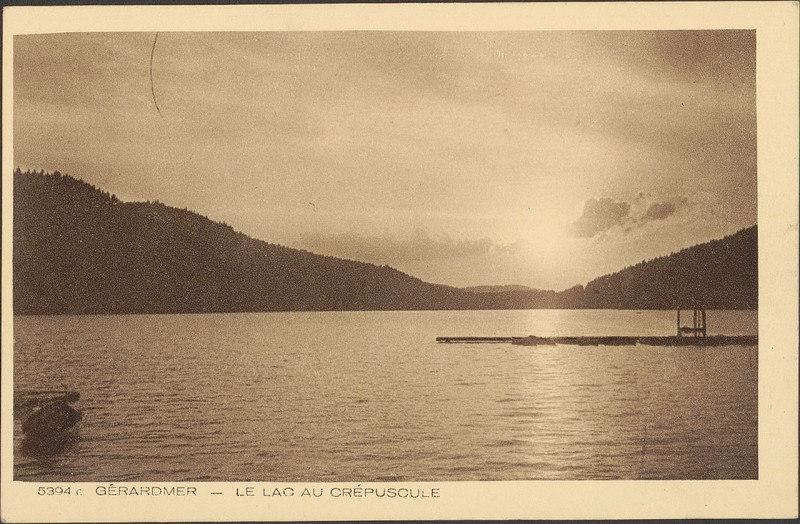 Carte postale ancienne Carte postale, Gérardmer, Le Lac au crépuscule