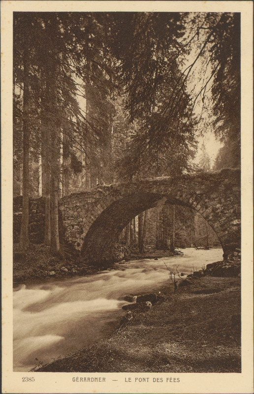 Carte postale ancienne Carte postale, Gérardmer, Le Pont des Fées 2