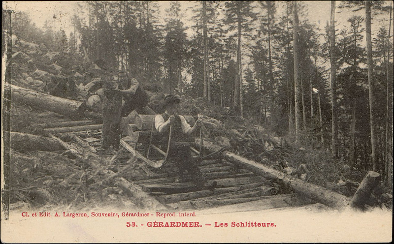 Carte postale ancienne Carte postale, Gérardmer, Les Schlitteurs