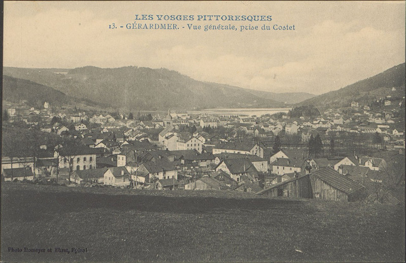 Carte postale ancienne Carte postale, Gérardmer, Vue générale prise du Costet 2