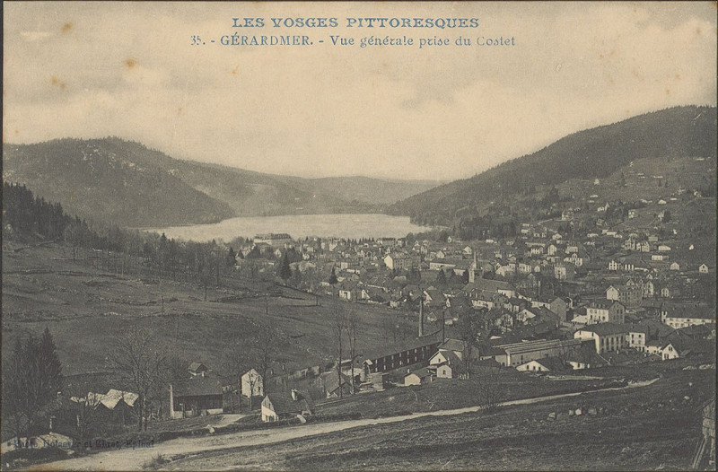 Carte postale ancienne Carte postale, Gérardmer, Vue générale prise du Costet