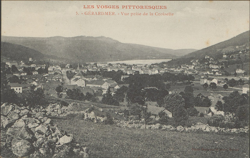 Carte postale ancienne Carte postale, Gérardmer, Vue prise de la Croisette