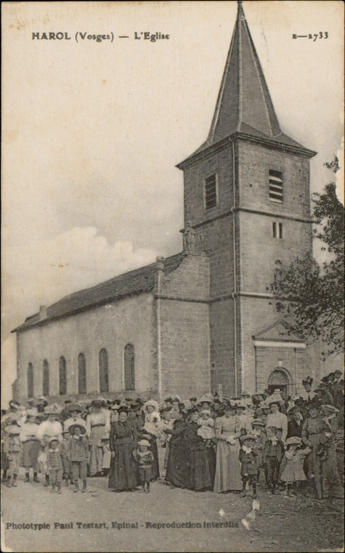 Carte postale ancienne Carte postale, Harol (Vosges), L'Eglise