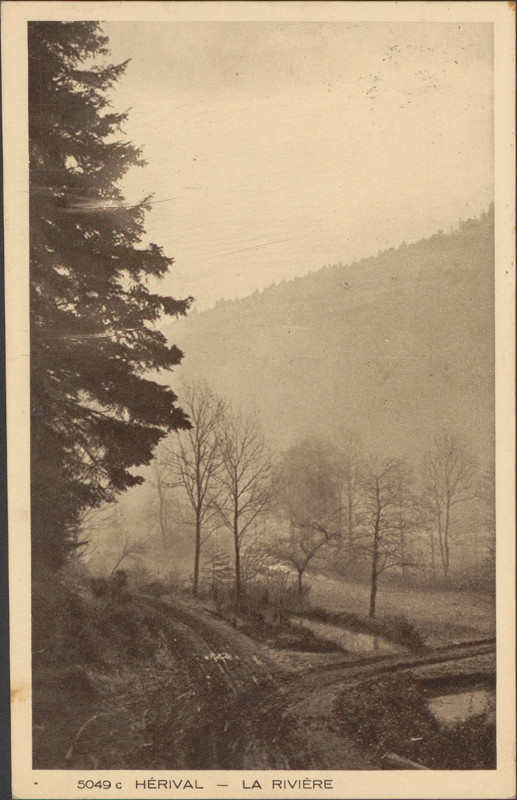 Carte postale ancienne Carte postale, Hérival, La Rivière