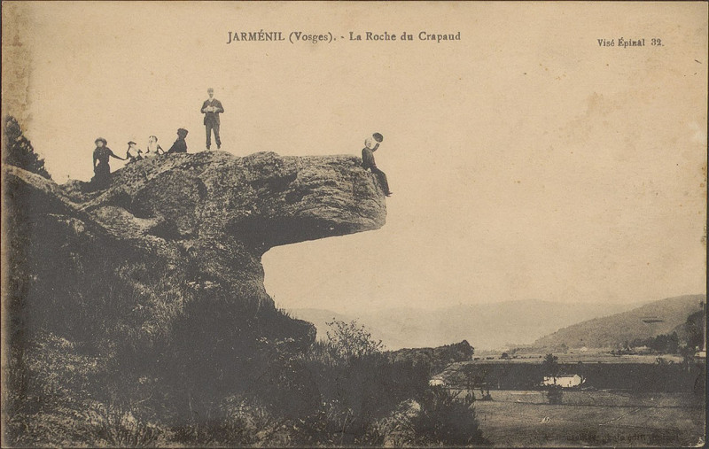 Carte postale ancienne Carte postale, Jarménil (Vosges), La Roche du Crapaud