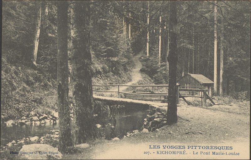 Carte postale ancienne Carte postale, Kichompré, Le Pont Marie-Louise 2
