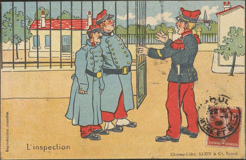 Carte postale ancienne Carte postale, L'Inspection