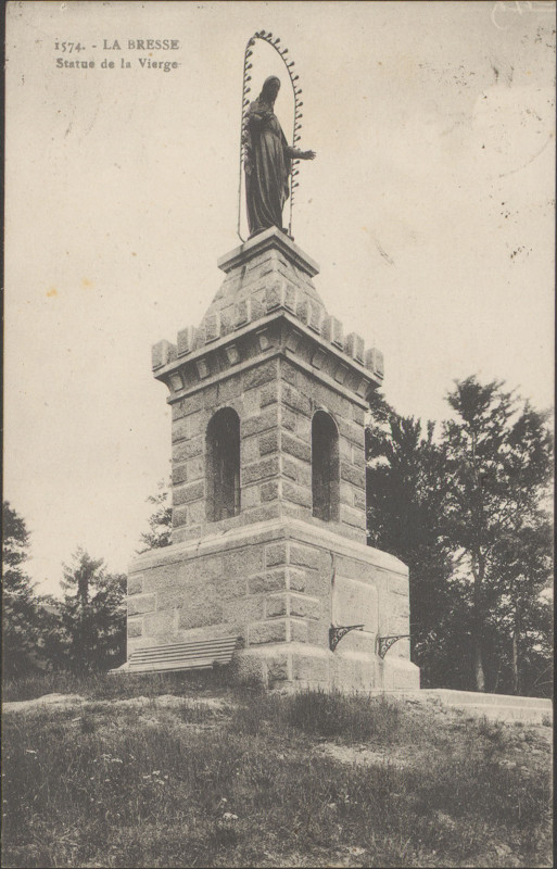 Carte postale ancienne Carte postale, La Bresse, Statue de la Vierge