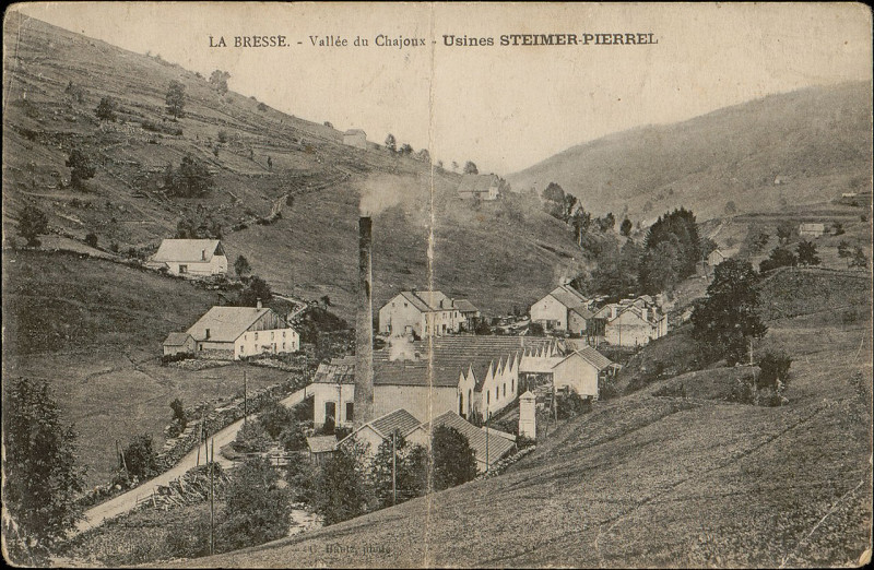 Carte postale ancienne Carte postale, La Bresse, Vallée du Chajoux, Usines Steimer-Pierrel