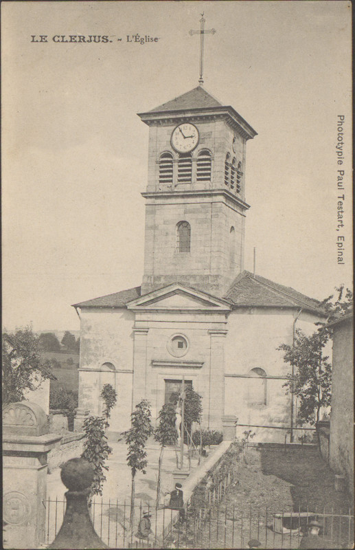 Carte postale ancienne Carte postale, Le Clerjus, L'Eglise