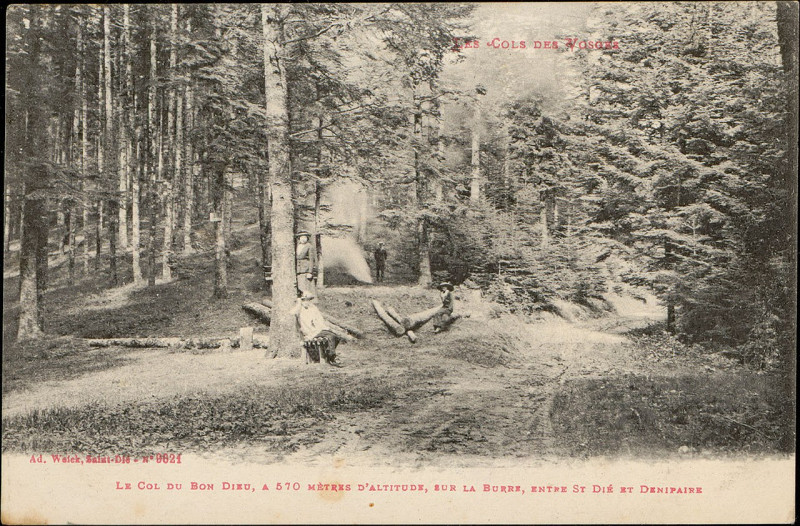 Carte postale ancienne Carte postale, Le Col du Bon Dieu, à 570 mètres d'altitude, sur la Burre, entre St-Dié et Denipaire