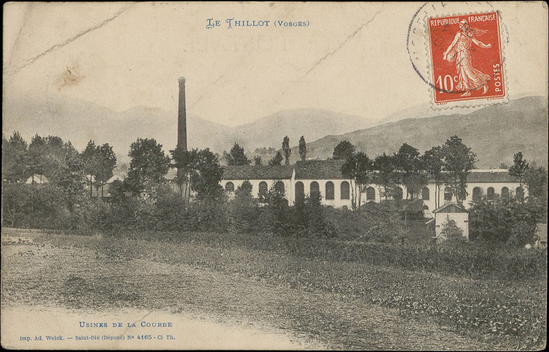 Carte postale ancienne Carte postale, Le Thillot (Vosges), Usines de la Courbe