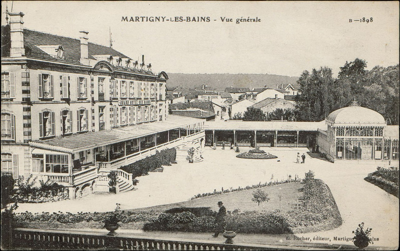Carte postale ancienne Carte postale, Martigny-les-Bains, Vue générale