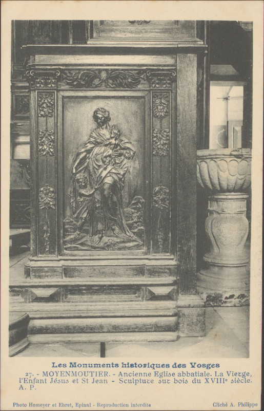 Carte postale ancienne Carte postale, Moyenmoutier, Ancienne église abbatiale