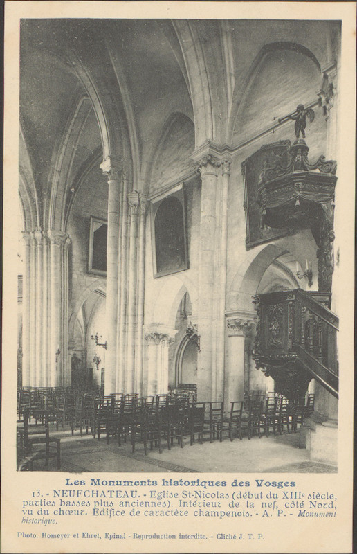 Carte postale ancienne Carte postale, NeufChâteau, Eglise St-NiColas 2