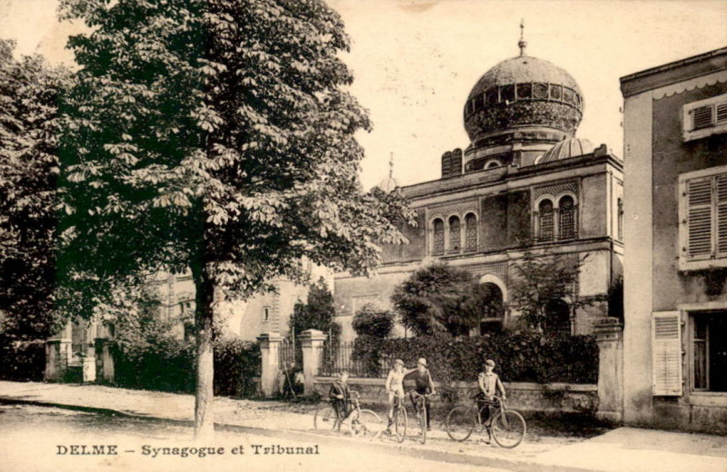 Carte postale ancienne Delme synagogue Cp 02 01 ed Weber Metz à Gazeran