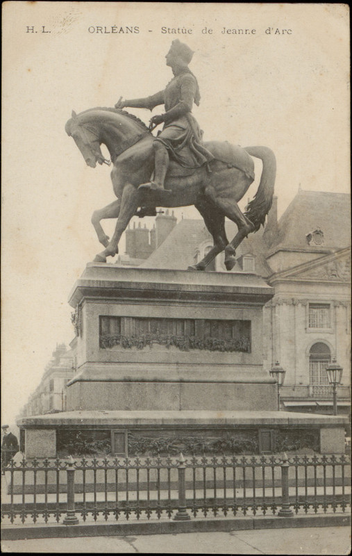 Carte postale ancienne Carte postale, Orléans, Statue de Jeanne d'Arc